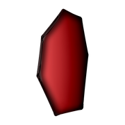 Espejo de acero inoxidable rojo rubí 149x94x6cm Tafla C2 - Zieta