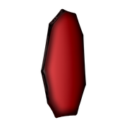 Miroir en inox rouge rubis 124x67x6cm Tafla C3 - Zieta