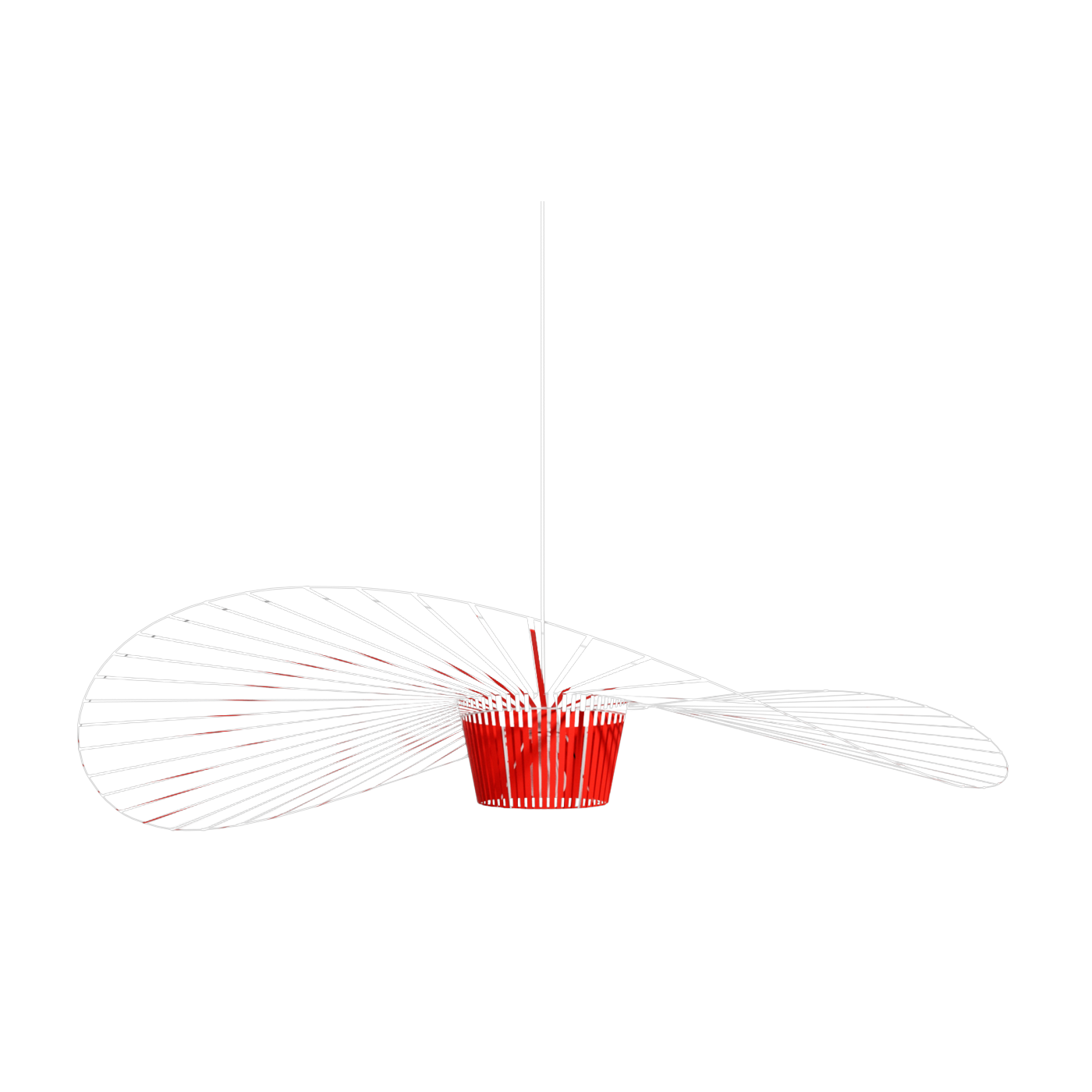 Suspension en acier vermillon 140cm Vertigo - Petite Friture
