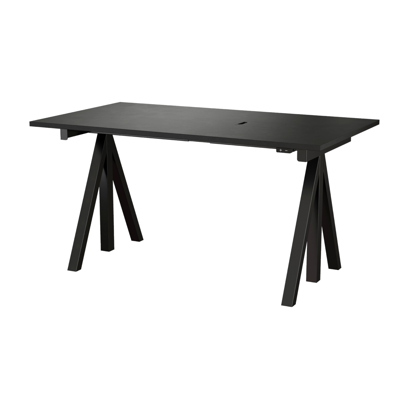Verstellbare Füße von bureau schwarz lackierter Stahl 118, 5cm Works - -. String furniture