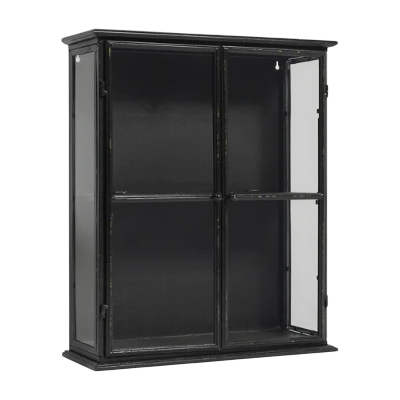 Downtown Armario de pared de hierro negro y cristal 50x60cm - Nordal