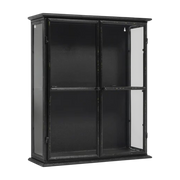 Black iron and glass wall cabinet 50x60cm Downtown - Nordal
