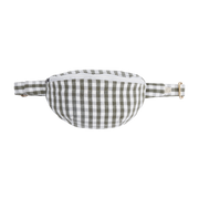 Marsupio in cotone kaki gingham 30x15x8cm - Gabrielle paris