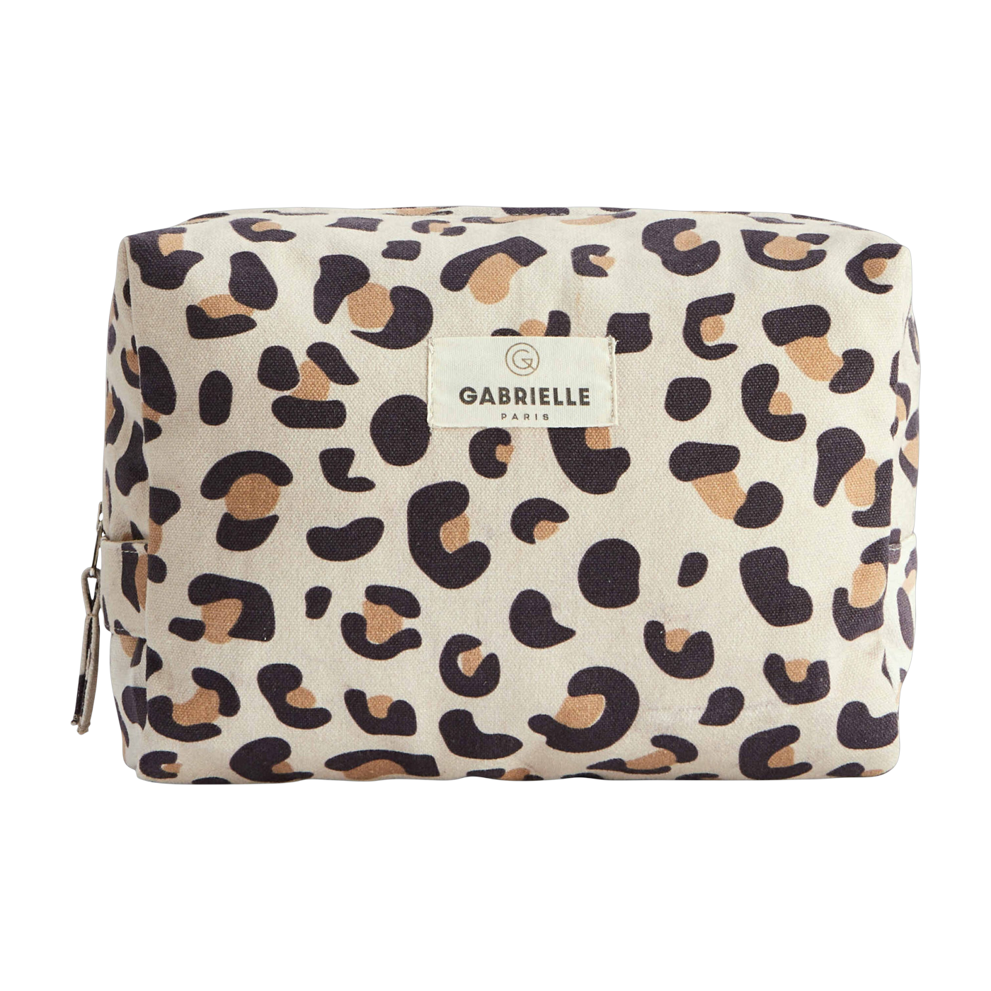 Trousse de toilette en coton léopard 15x22x10cm - Gabrielle paris
