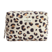 Trousse de toilette en coton léopard 15x22x10cm - Gabrielle paris