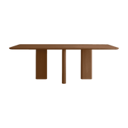 Rectangular dining table in ash with walnut finish 200x100cm Joe - Gabrielle paris