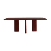 Rectangular dining table in ash and burgundy lacquer 200x100cm Joe - Gabrielle paris