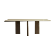 Rectangular dining table in ash and khaki lacquer 200x100cm Joe - Gabrielle paris