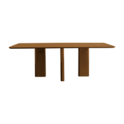 Table à manger rectangulaire en frêne et laqué caramel 180x100cm Joe - Gabrielle paris