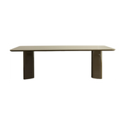 Table à manger en frêne laqué kaki 260x100cm Victoire - Gabrielle paris