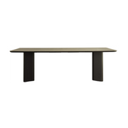 Dining table in ash and black lassuré finish 260x100cm Victoire - Gabrielle paris