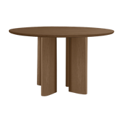 ronde Mesa de comedor de madera acabado nogal 130x73cm Joe - Gabrielle paris