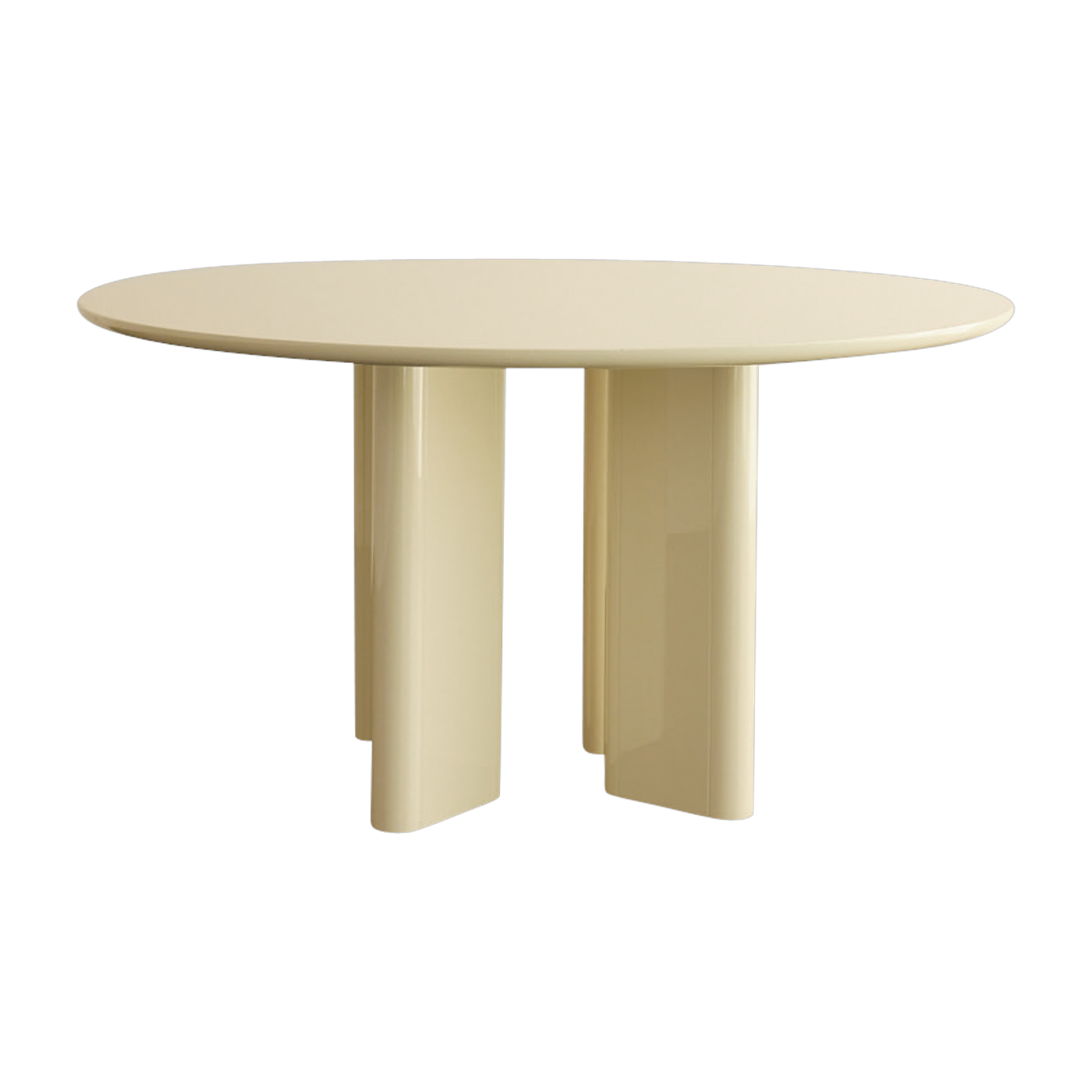 ronde Tavolo da pranzo in legno laccato crema 130x73cm Joe - Gabrielle paris