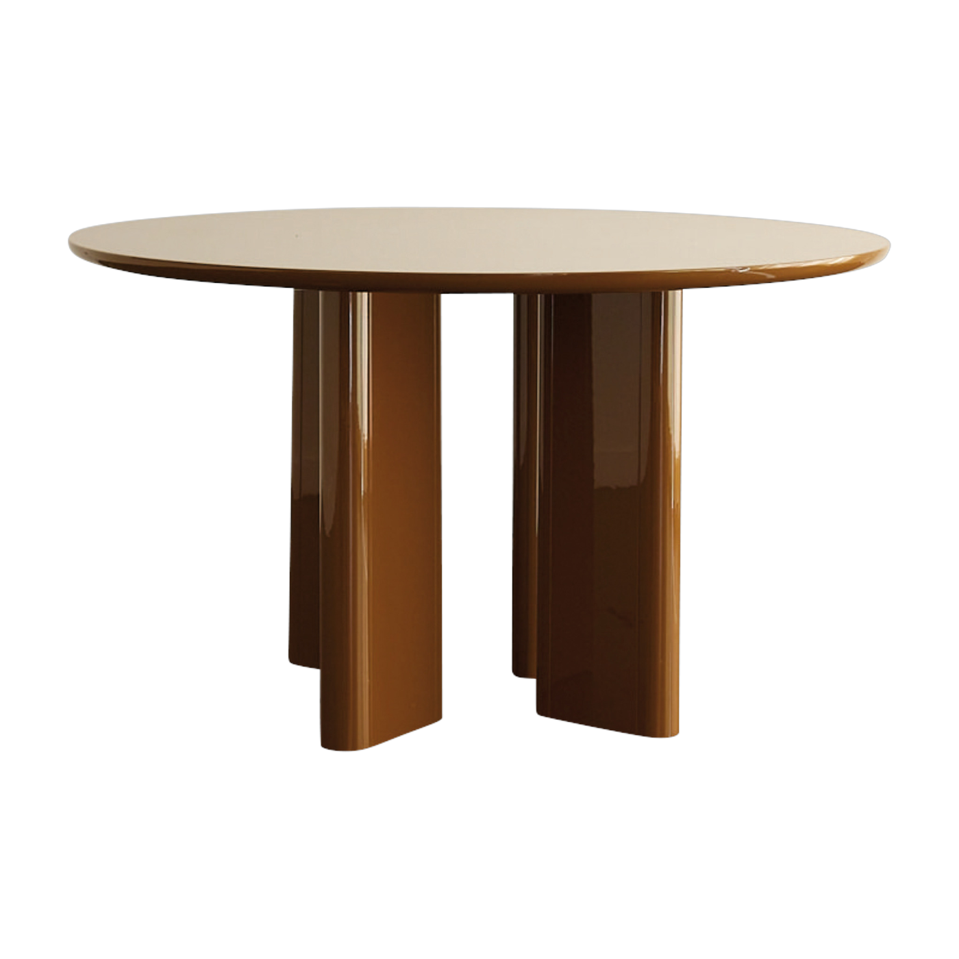 ronde Tavolo da pranzo in legno laccato color caramello Joe 130x73cm - Gabrielle paris
