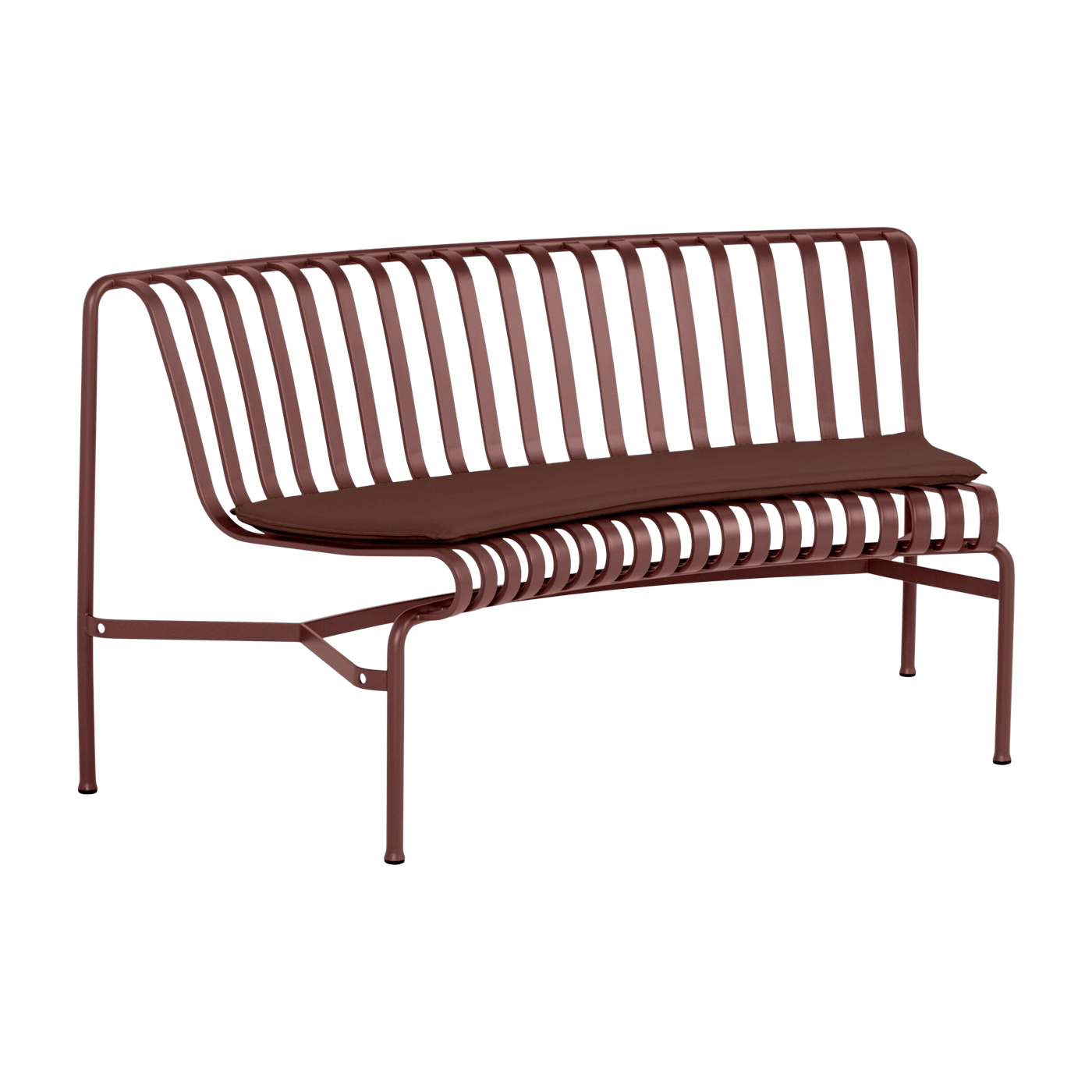 Red iron bench 79x159x80cm - HAY