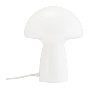 Lampe à poser en verre blanc champignon 18x23cm Jenny - Dyberg larsen
