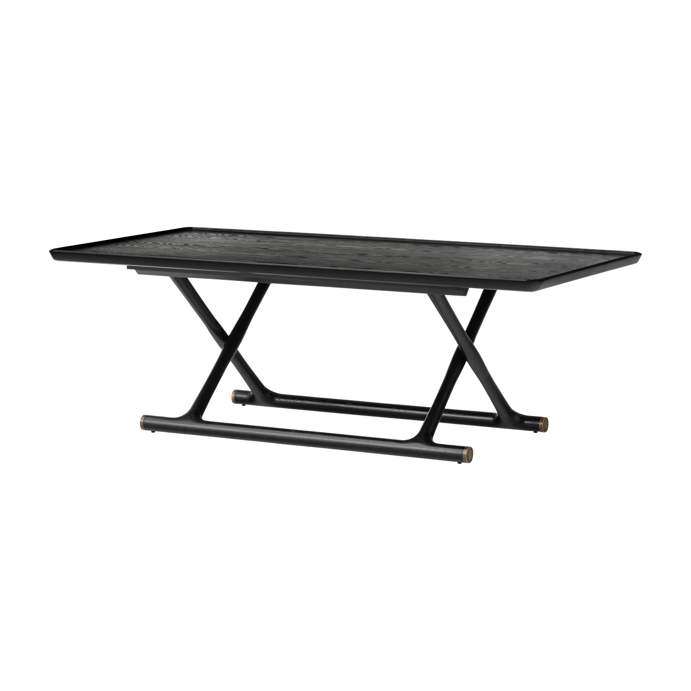 Table basse pliable en chêne teint noir 130 x 46 cm Jäger - Audo