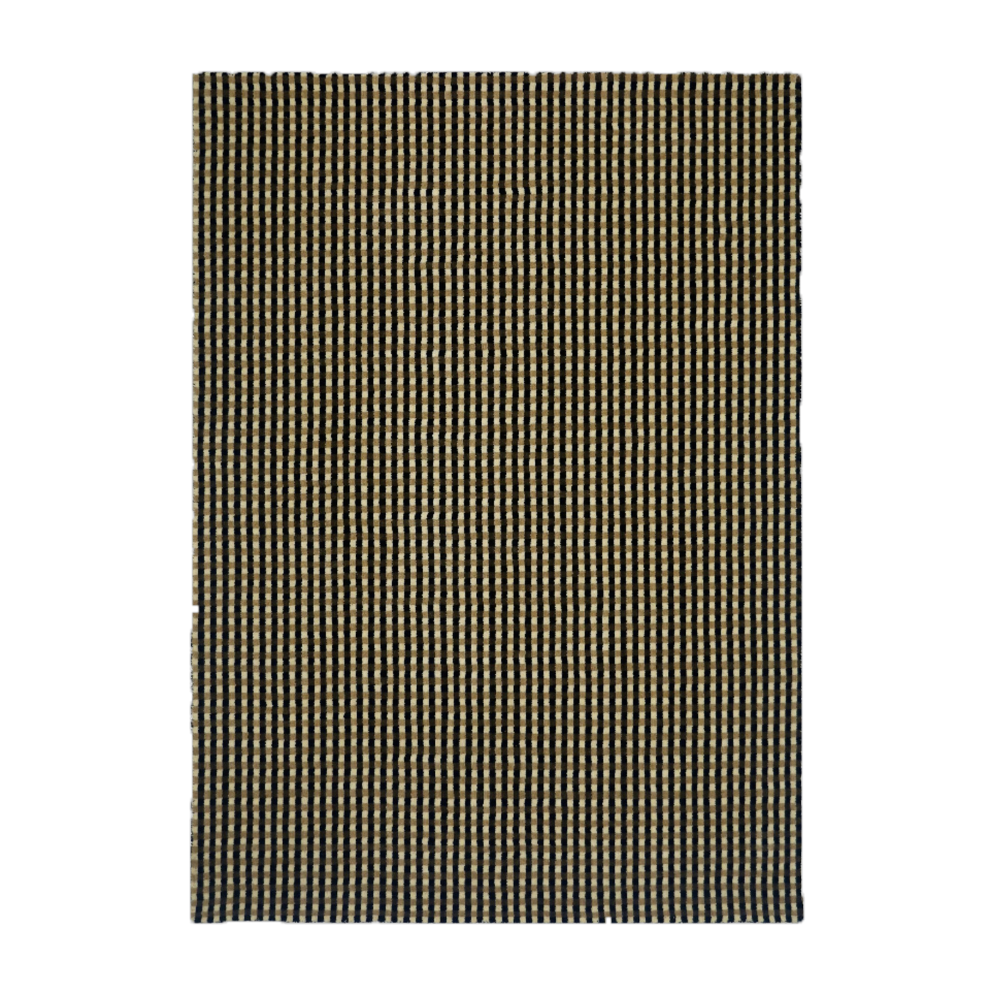 Hector Alfombra de lana marrón damero 150x240cm - Gabrielle paris