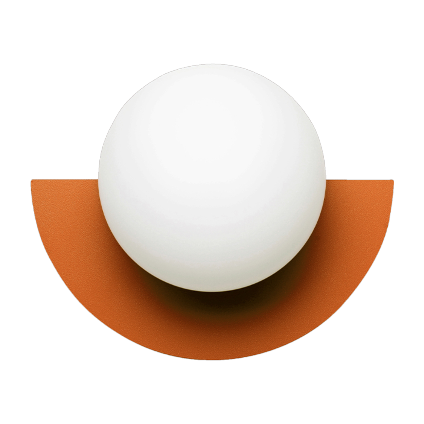 Wandleuchte aus Opalglas und Stahl zesty orange 28x22cm Circle 180 S -. Swedish Ninja