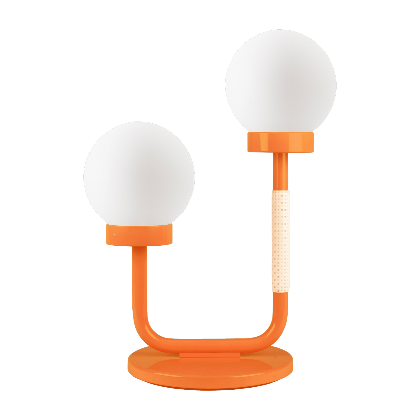Lampe à poser en acier et cuir zesty orange 35x47cm Little Darling - Swedish Ninja