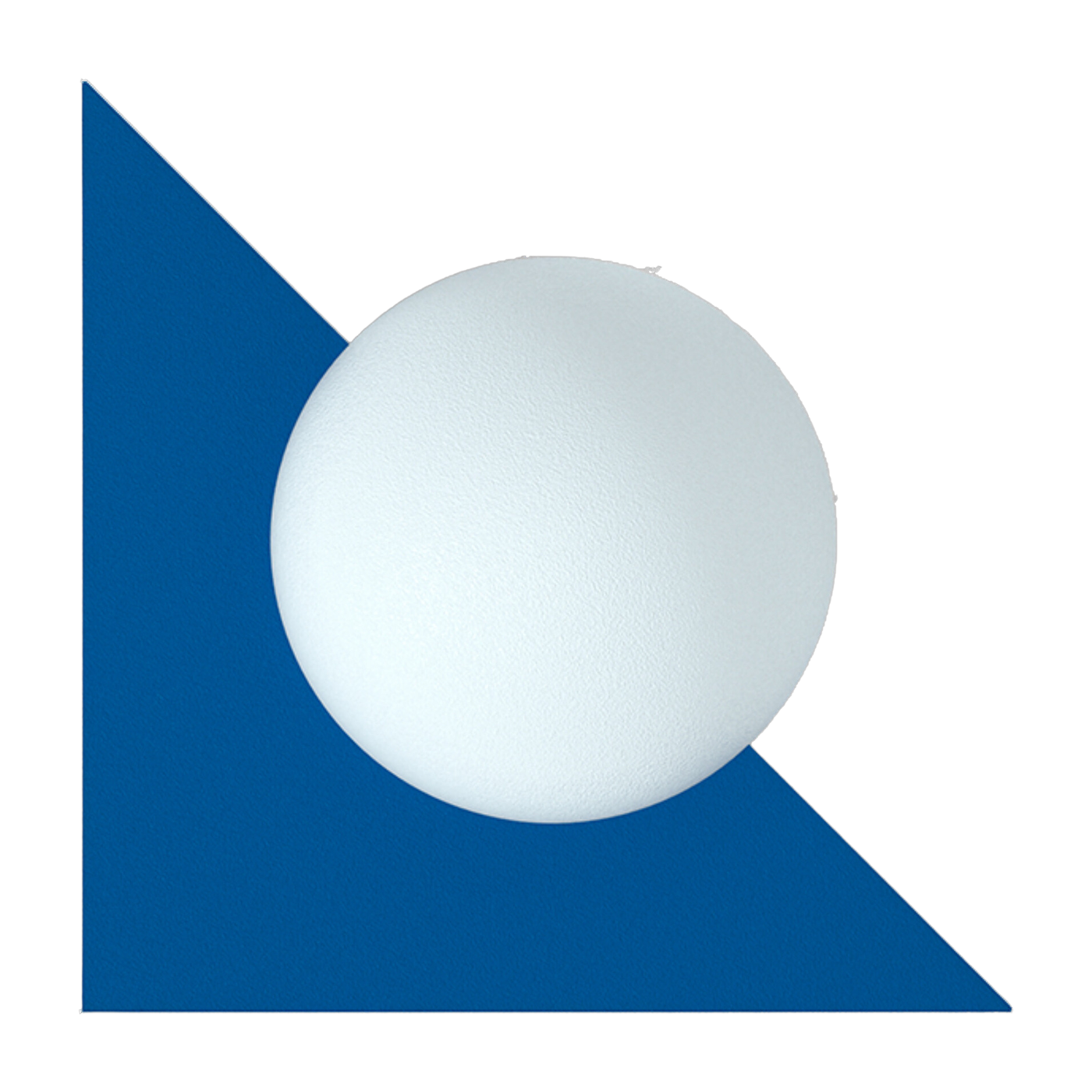 Applique murale triangulaire en verre opalin et acier electric blue 28cm Candy - Swedish Ninja