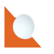Aplique triangular de cristal opalino y acero naranja zesty 28cm Candy - Swedish Ninja