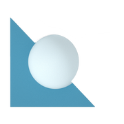Triangular wall sconce in opaline glass and scandi blue steel 28cm Candy - Swedish Ninja