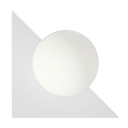 Aplique triangular de cristal opalino y acero blanco cottoncandy 28cm Candy - Swedish Ninja