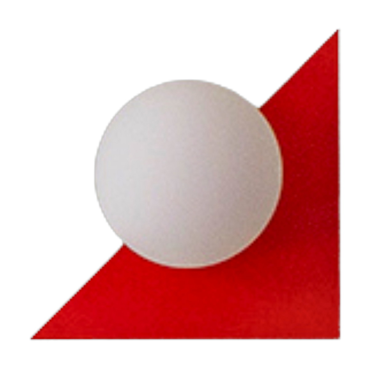 Applique murale triangulaire en verre opalin et acier strawberry red 28cm Candy - Swedish Ninja
