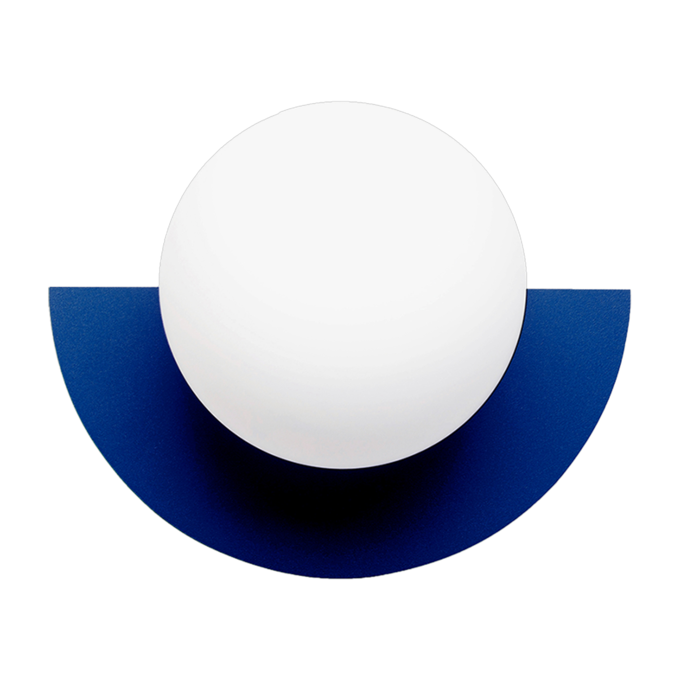 Applique murale en verre opalin et acier electric blue 37x30cm Circle 180 L - Swedish Ninja