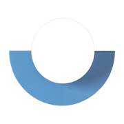 Circle Applique in vetro opalino e acciaio blu scandi 37x30cm 180 L - Swedish Ninja