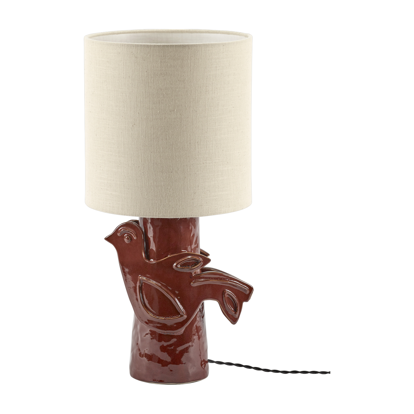 Lampe à poser colombe en grès vitré rouge 52cm Paloma - Serax