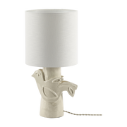 White glazed stoneware dove table lamp 52cm Paloma - Serax