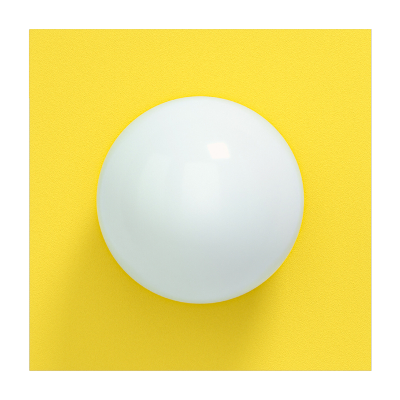 Applique murale carrée en verre opalin et acier sunshine yellow 28cm Candy - Swedish Ninja
