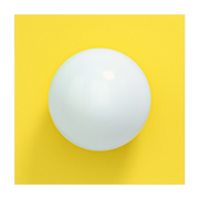 Applique murale carrée en verre opalin et acier sunshine yellow 28cm Candy - Swedish Ninja