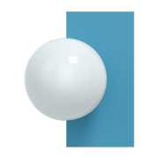 Rectangular wall light in opal glass and steel scandi blue 22x28cm Candy - Swedish Ninja