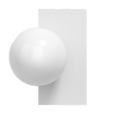 Aplique rectangular de cristal y acero cottoncandy blanco 22x28cm Candy - Swedish Ninja