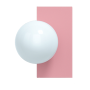 Aplique rectangular de cristal opalino y acero rosa chicle 22x28cm Candy - Swedish Ninja