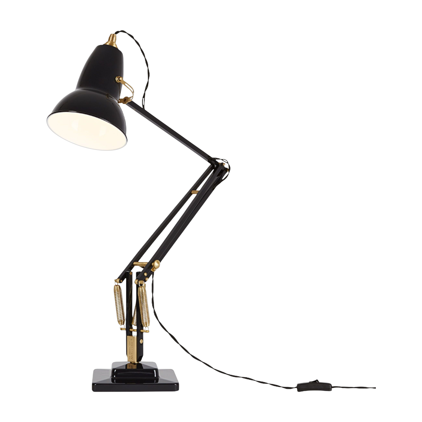 مصباح مكتب من الألومنيوم الأسود والنهاية الذهبية 72x90 سم Original 1227 - Anglepoise