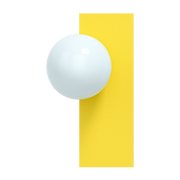 Applique murale rectangulaire en verre opalin et acier sunshine yellow 22x37cm Candy - Swedish Ninja