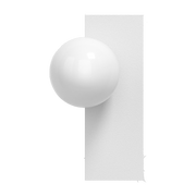 Rectangular wall sconce in glass and steel cottoncandy white 22x37cm Candy - Swedish Ninja
