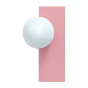 Rectangular wall sconce in opal glass and steel bubblegum pink 22x37cm Candy - Swedish Ninja