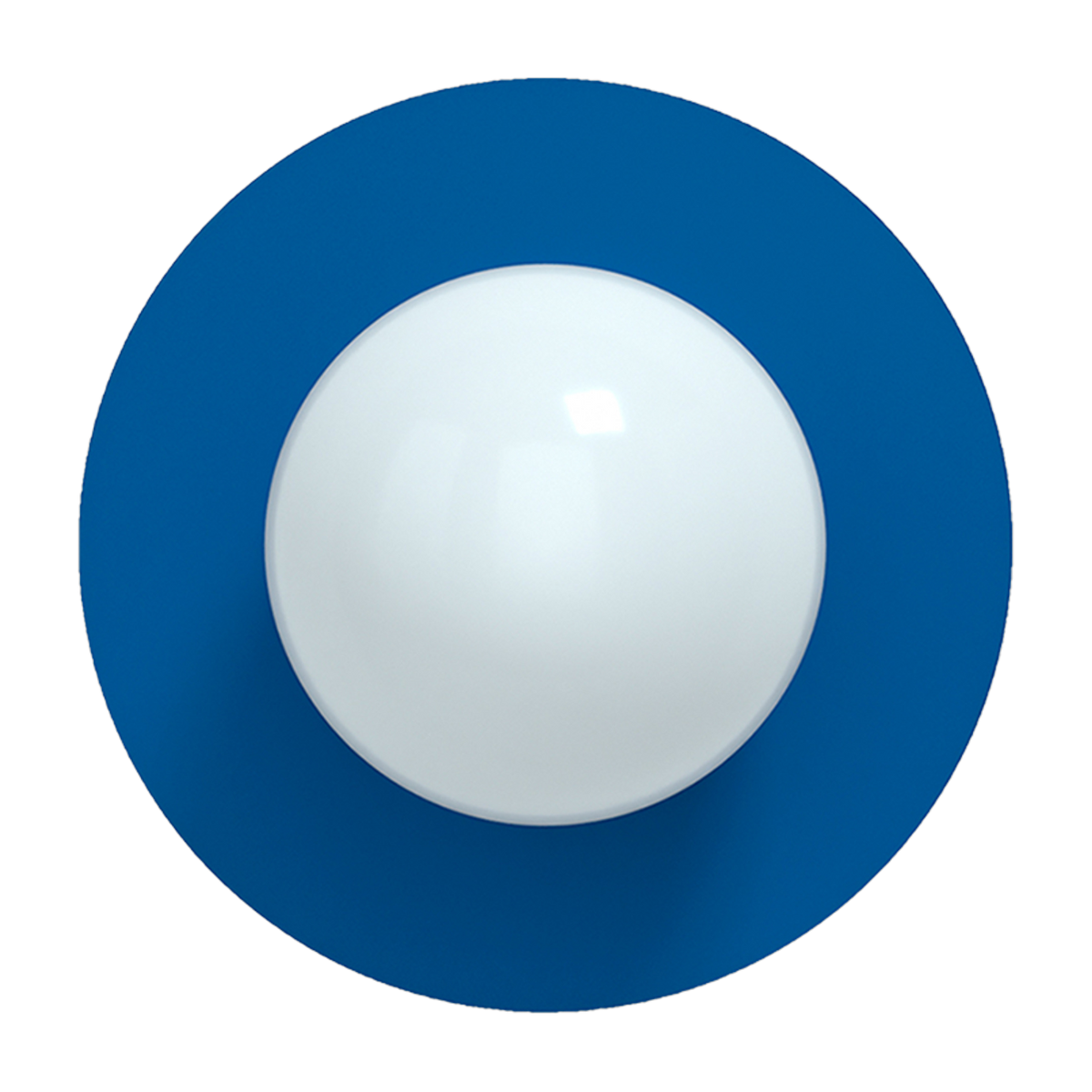 Applique murale en verre opalin et acier electric blue 37x30cm Circle 360 L - Swedish Ninja