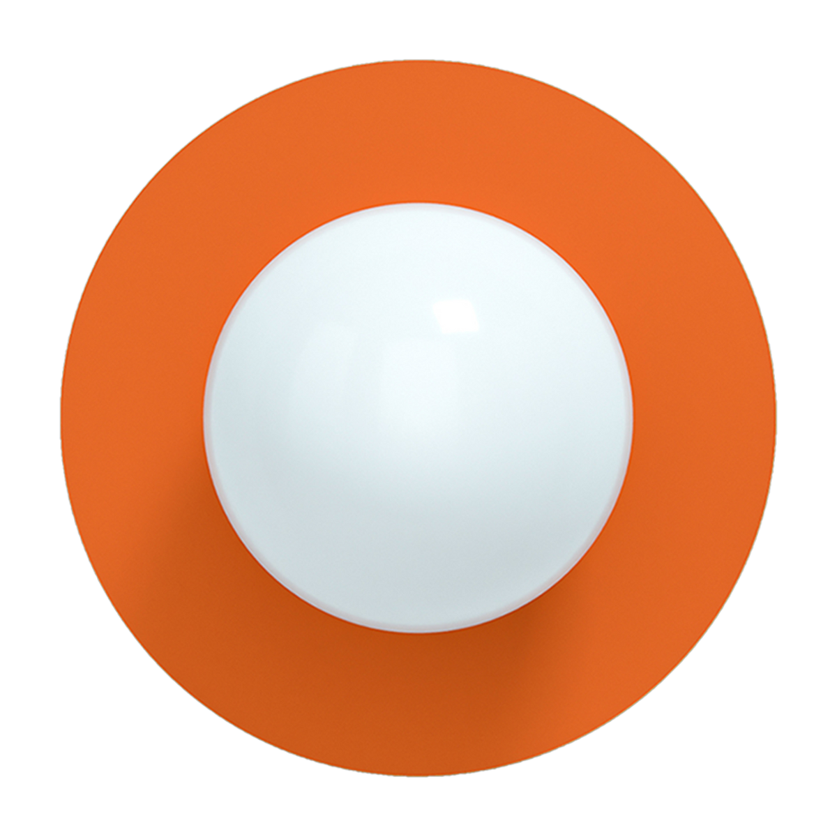 Applique murale en verre opalin et acier zesty orange 37x30cm Circle 360 L - Swedish Ninja