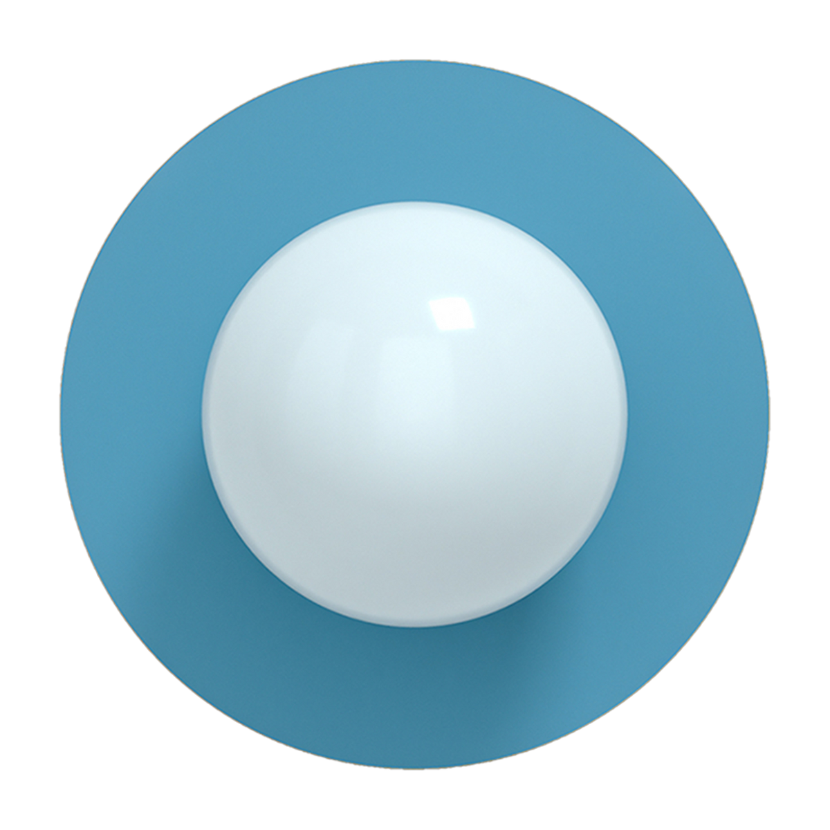Applique murale en verre opalin et acier scandi blue 37x30cm Circle 360 L - Swedish Ninja