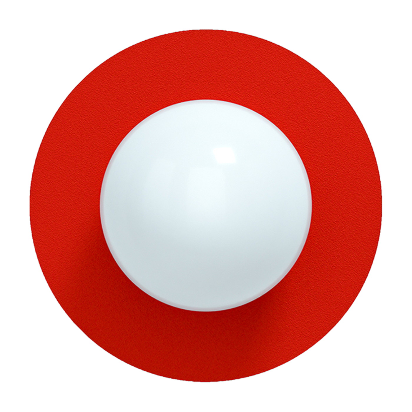 Applique murale en verre opalin et acier strawberry red 37x30cm Circle 360 L - Swedish Ninja