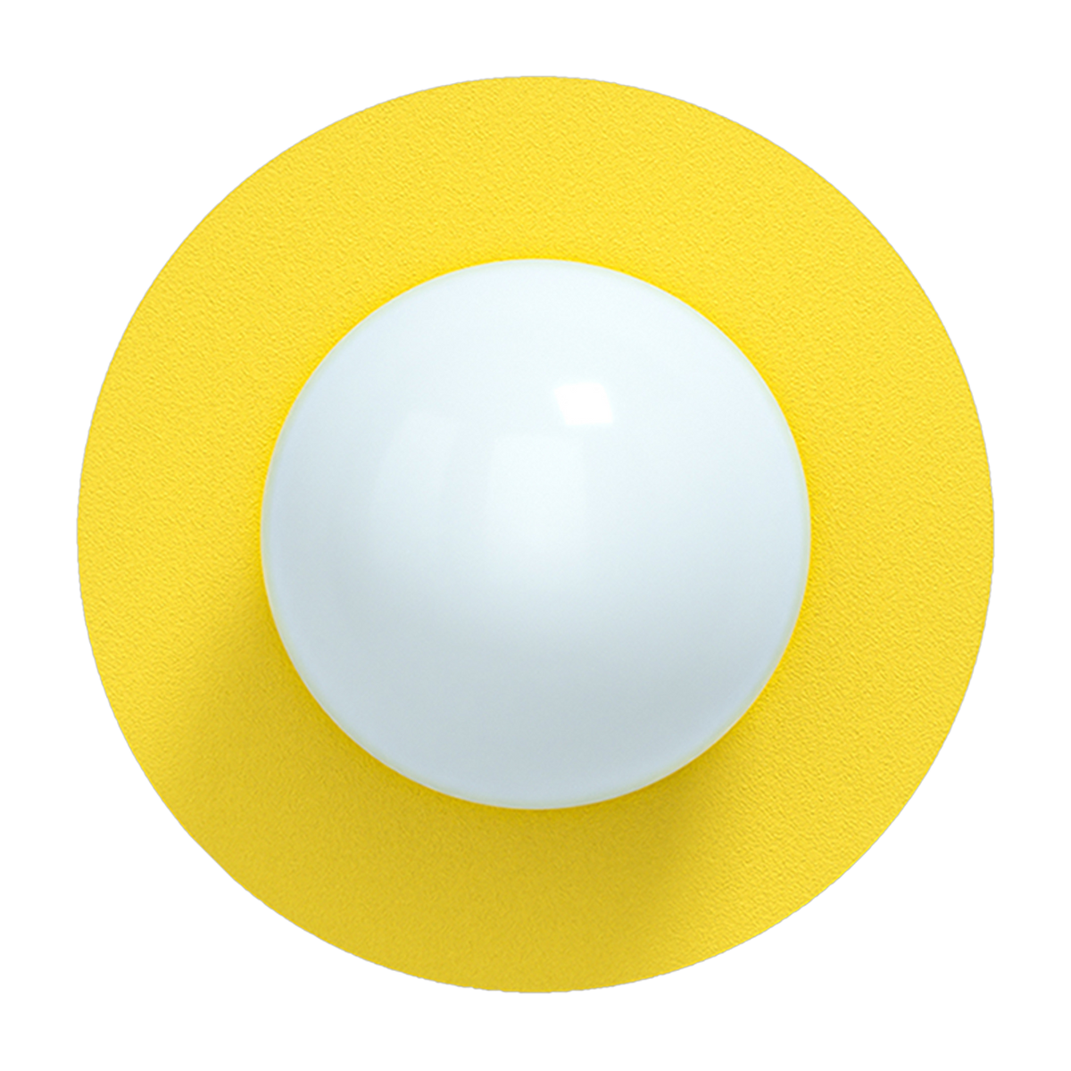 Applique murale en verre opalin et acier sunshine yellow 37x30cm Circle 360 L - Swedish Ninja