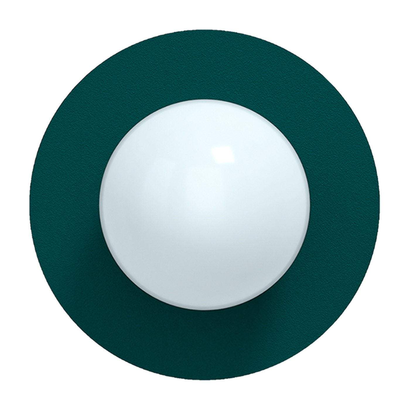 Applique murale en verre opalin et acier peacook green 37x30cm Circle 360 L - Swedish Ninja