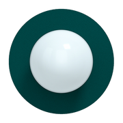 Applique murale en verre opalin et acier peacook green 37x30cm Circle 360 L - Swedish Ninja