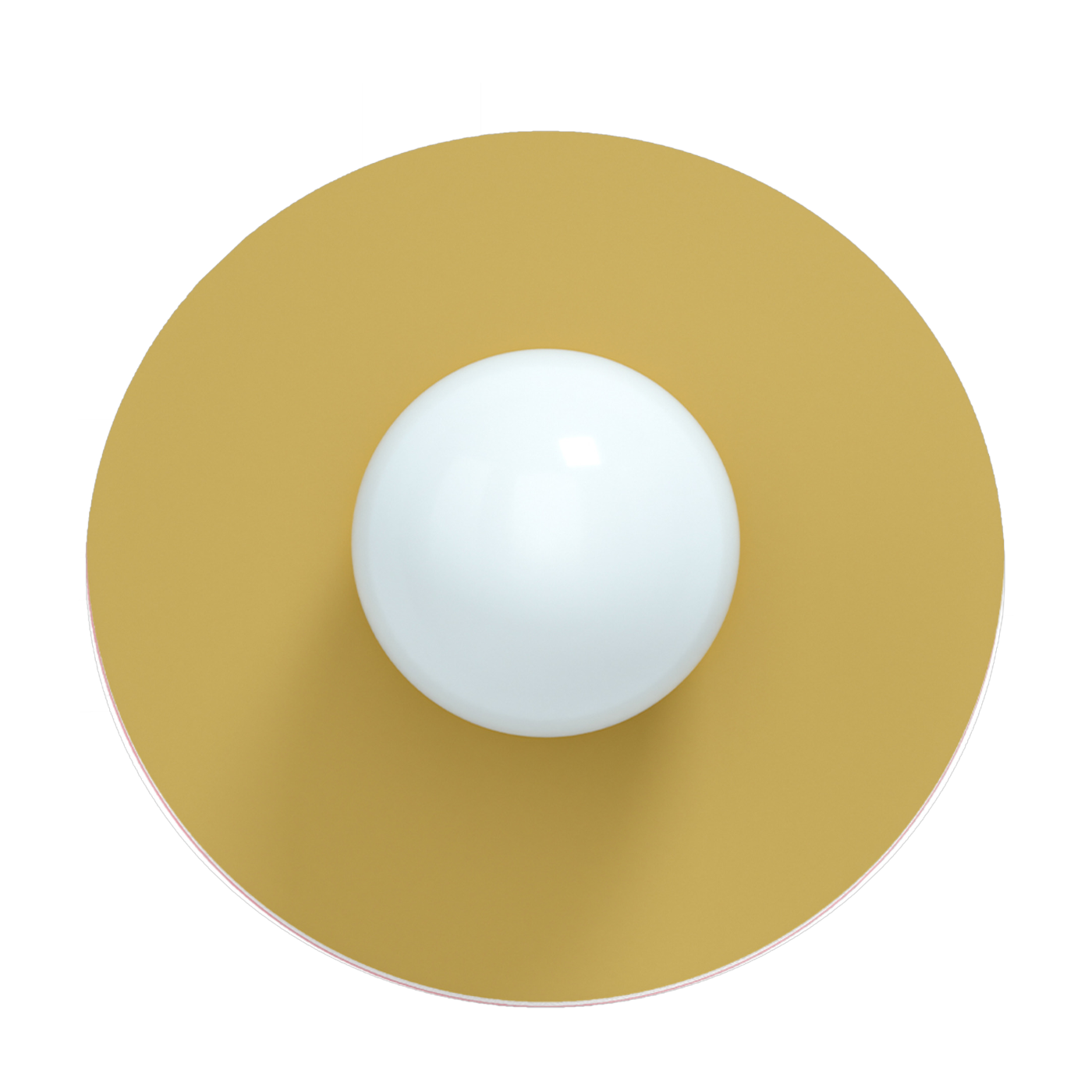 Applique murale en verre opalin et acier sandcastle ochre 37x22cm Circle 360 S - Swedish Ninja